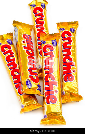 Pile of Cadbury's Crunchie bars Stock Photo