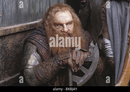 THE LORD OF THE RINGS: THE TWO TOWERS (2002) JOHN RHYS-DAVIES, GIMLI TWRS 001 11 Stock Photo