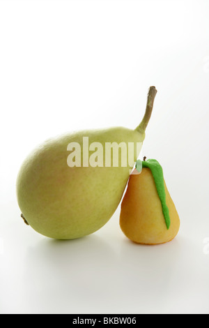 Pears over white background studio shoot Stock Photo
