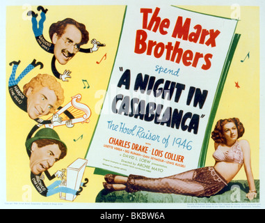 A NIGHT IN CASABLANCA (1946) HARPO MARX, CHICO MARX, GROUCHO MARX NICS 001CP Stock Photo