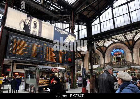 railways station, gare de Lyon, Paris, France Stock Photo