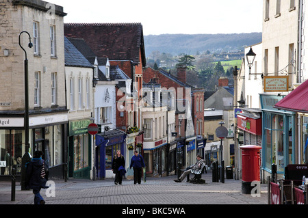 Pedestrianised Upper High Street, Stroud, Gloucestershire, England, United Kingdom Stock Photo