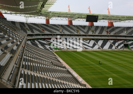 Interior Of The Mbombela Stadium In Nelspruit Showing The Zebra striped interior-of-the-mbombela-stadium-in-nelspruit-showing-the-zebra-striped
