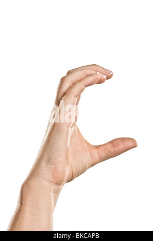 Female hands finger spelling the ASL alphabet Stock Photo