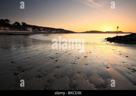 Sunrise in Lyme Regis, Dorset, England, UK Stock Photo