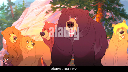 BROTHER BEAR (2003) ANIMATED CREDIT DISNEY KODA (CHARACTER), KENAI (CHARACTER), TUG (CHARACTER) BRAR 001-010 Stock Photo