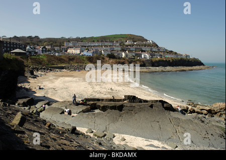 New Quay, a small village town on Cardigan Bay, once the home of Dylan Thomas, Ceredigion, Wales UK Stock Photo