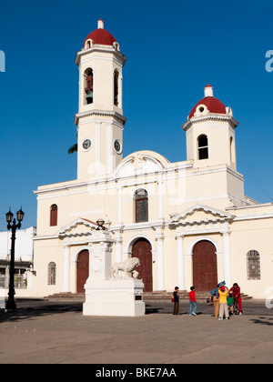 Catedral de la Purisima Concepcion in Parque Jose Marti, Cienfuegos, Cuba Stock Photo