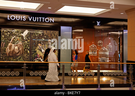 Louis Vuitton, Chanel, Gucci, at the Fashion Avenue, with 70 world brand  shops of the Haute Couture, Mall Stock Photo - Alamy