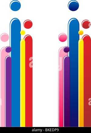 Colorful bars with glossy effect for you to use and edit Stock Photo