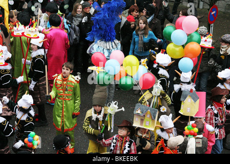 Binche Carnival.  Ancient and representative cultural event of Wallonia, Belgium Stock Photo