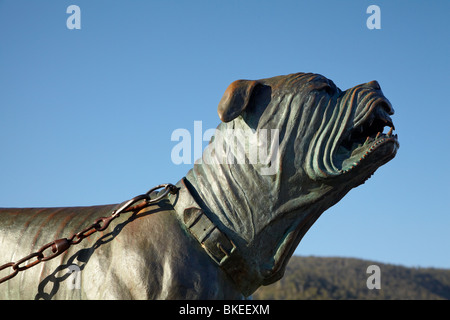 Dog Line Sculpture, Eaglehawk Neck, Tasman Peninsula, Southern Tasmania, Australia Stock Photo