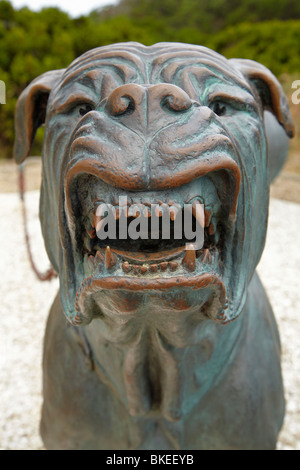 Dog Line Sculpture, Eaglehawk Neck, Tasman Peninsula, Southern Tasmania, Australia Stock Photo