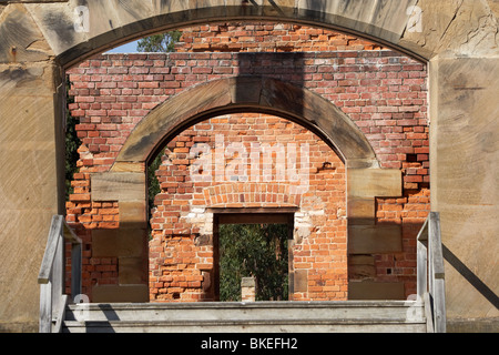 Hospital Ruins, Port Arthur Historic Penal Colony, Tasman Peninsula, Southern Tasmania, Australia Stock Photo