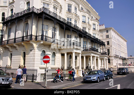 Regency buildings on seafront, Adelaide Crescent, Hove, East Sussex, England, United Kingdom Stock Photo