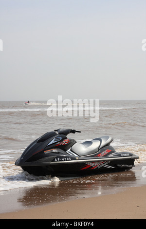 A Yamaha jet ski on a U.K. beach. Stock Photo