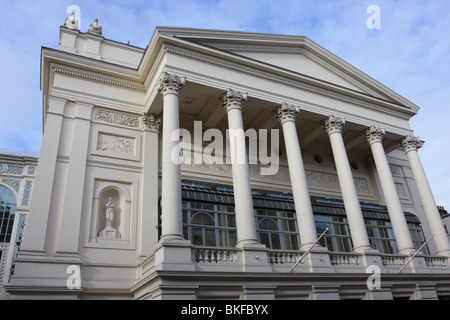 Front facade of The Royal Opera House in Covent Garden, London.