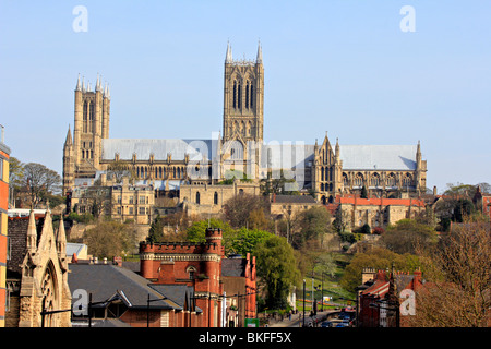 lincoln town centre lincolnshire england uk gb Stock Photo