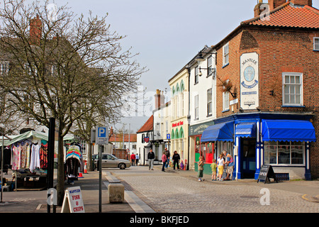 horncastle town centre high street lincolnshire england uk gb Stock Photo