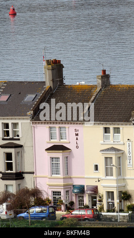 Seaside guest houses in Plymouth Devon England UK Stock Photo