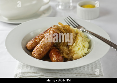 Sausages and mash Stock Photo