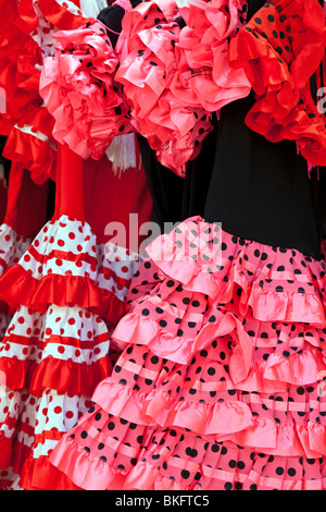 Children's traditional Spanish dresses costume Stock Photo
