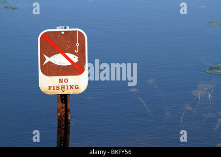 No Fishing Sign Stock Photo