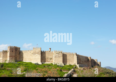 Ayasuluk Castle from the ruins of the st. Johns Basilica on Ayasuluk Hill, Selcuk, Ephesus, Turkey. Stock Photo