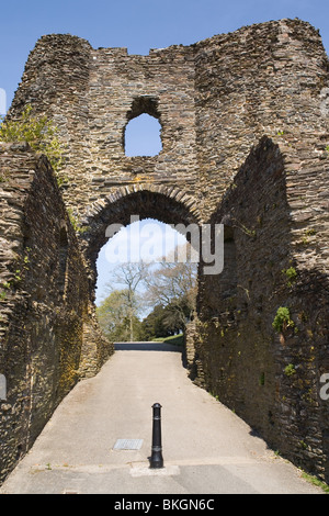 England Cornwall Launceston Castle gate Stock Photo