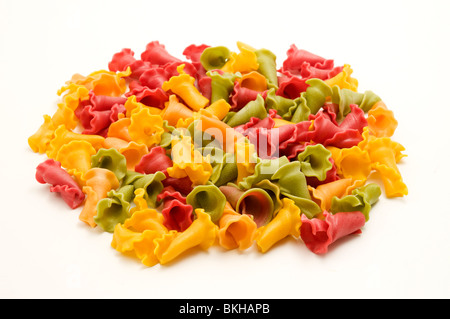 Mixed weird shaped pasta on a white background Stock Photo