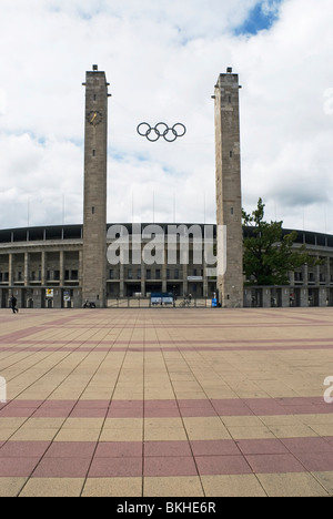 Olympiastadion Olympic Stadium, main entrance, Berlin, Germany Stock Photo