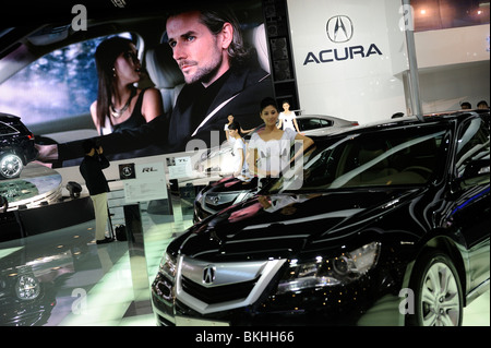 Honda Motor Co.'s Acura vehicles are displayed at the Beijing Auto Show. 23-Apr-2010 Stock Photo