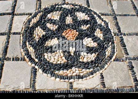 Cobblestone street on Mount Athos, Greece Stock Photo