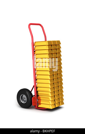 Gold delivery Stock Photo