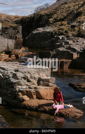 Camping by the River Etive in Glen Etive. Argyllshire, Scotland Stock ...