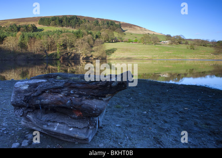 Reflections over Ladybower Reservoir, Peak District, Derbyshire. Stock Photo