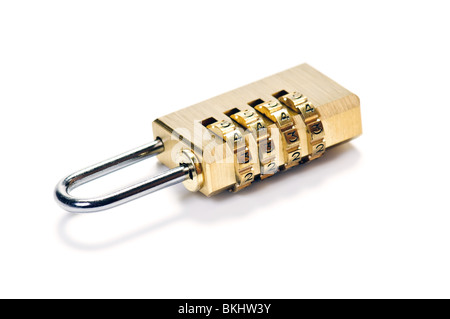 locked codelock as security concept isolated on white Stock Photo