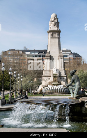 Plaze de Espana Madrid City Town Spain fountain Stock Photo