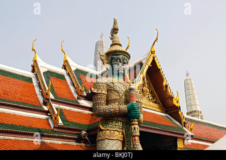 Grand palace, Wat Phra Kaew, Guardian of entrance, Bangkok, Thailand, Asia Stock Photo