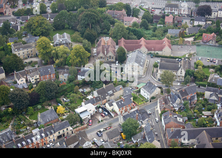 An aerial view of the town of Stroud in Gloucestershire UK Stock Photo