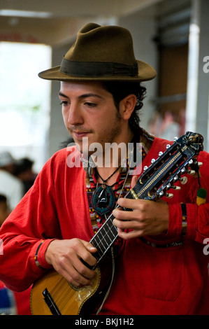 Musician Panajachel Market Guatemala