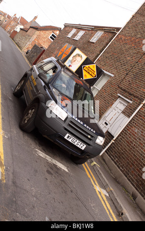 Vote Liberal Democrat Lib Dem campaign vehicle in the streets of Taunton Somerset April 2010 Stock Photo