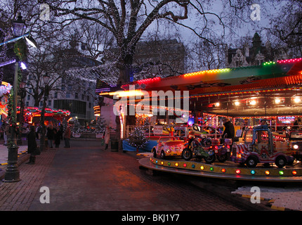 Funfair at Leicester Square London December 2009 Stock Photo