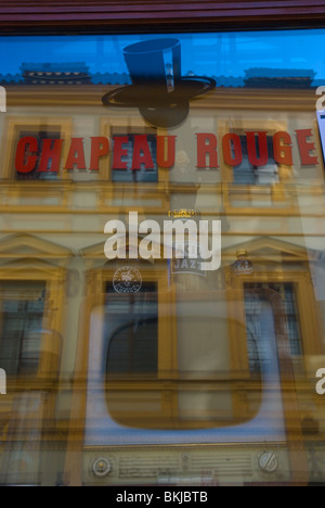Chapeau Rouge bar nightclub exterior Prague Czech Republic Europe Stock Photo