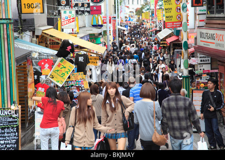 Takeshita Dori, a pedestrianized street that is a mecca for youth culture and fashion,  Harajuku, Tokyo,  Japan, Asia Stock Photo