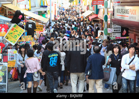 Takeshita Dori, a pedestrianized street that is a mecca for youth culture and fashion,  Harajuku, Tokyo,  Japan, Asia Stock Photo