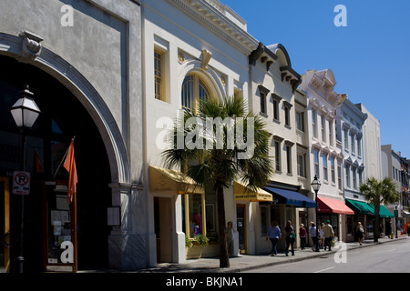 King Street shopping district of Charleston, South Carolina Stock Photo