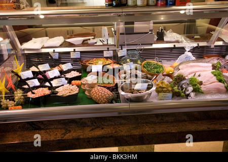 Display of fresh seafood, Oudeschild, Texel, Netherlands Stock Photo