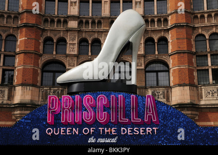 Priscilla Queen of the Desert musical sign at the Palace Theatre, Cambridge Circus, London, England, UK Stock Photo