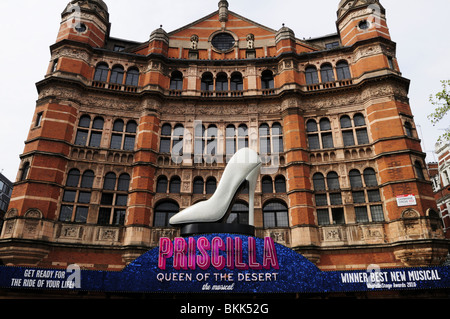 Priscilla Queen of the Desert musical sign at the Palace Theatre, Cambridge Circus, London, England, UK Stock Photo